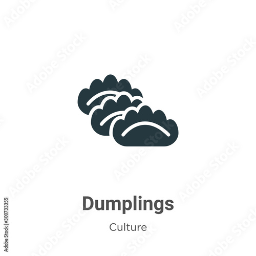 Dumplings vector icon on white background. Flat vector dumplings icon symbol sign from modern culture collection for mobile concept and web apps design.