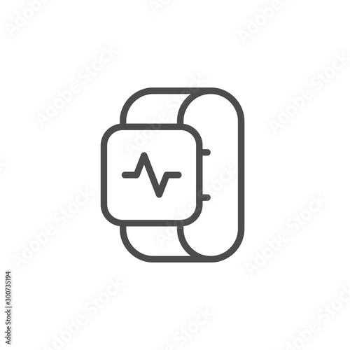 Health tracker line outline icon