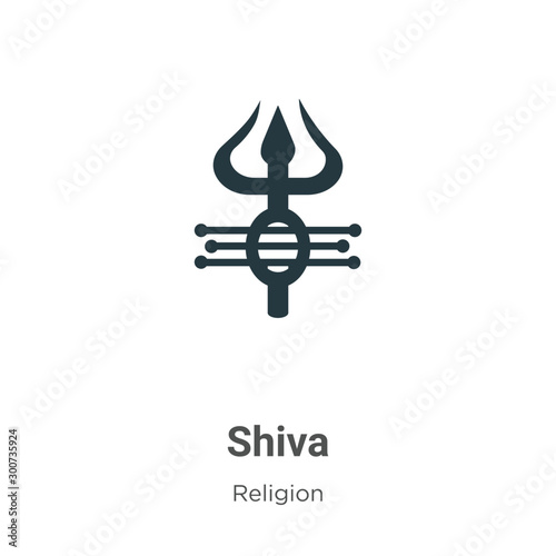 Shiva vector icon on white background. Flat vector shiva icon symbol sign from modern religion collection for mobile concept and web apps design.