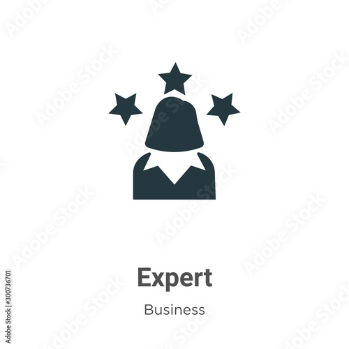 Expert vector icon on white background. Flat vector expert icon symbol sign from modern business collection for mobile concept and web apps design.