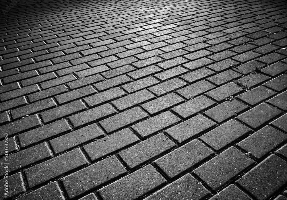 Diagonal street pavement tiles texture background