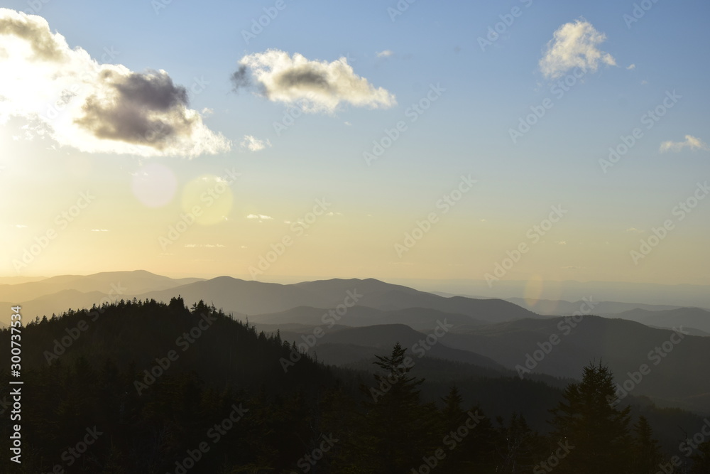 Fototapeta premium sunset in the mountains