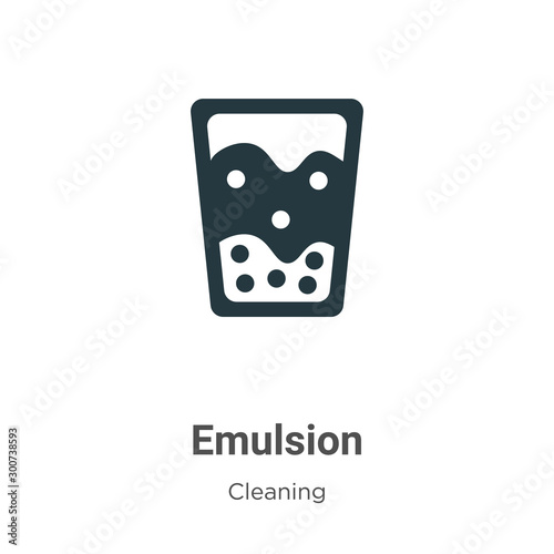 Obraz na plátne Emulsion vector icon on white background