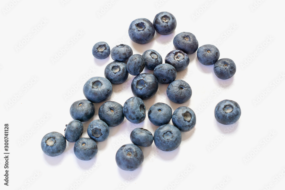 Group of fresh blueberries isolated on white background Group of fresh blueberries isolated on white background