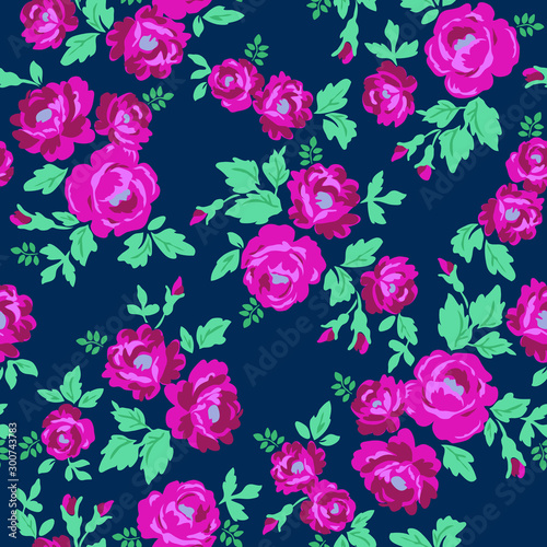 Floral background for textiles. © mindy77