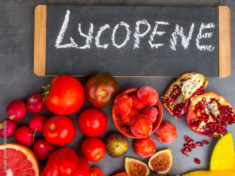 Sources of lycopene, Fruits and vegetables that are high in lycopene include, a carotenoid antioxidant