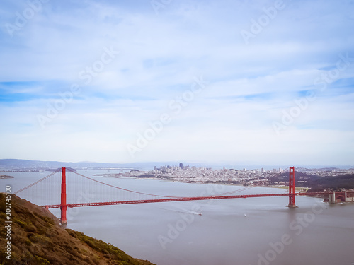 Golden Gate Bridge seen from Marin County photo