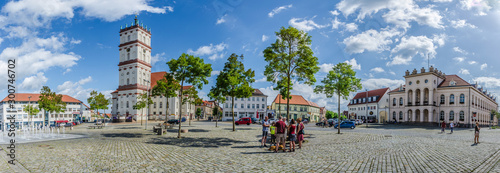 Marktplatz in Neustrelitz im Panorama photo