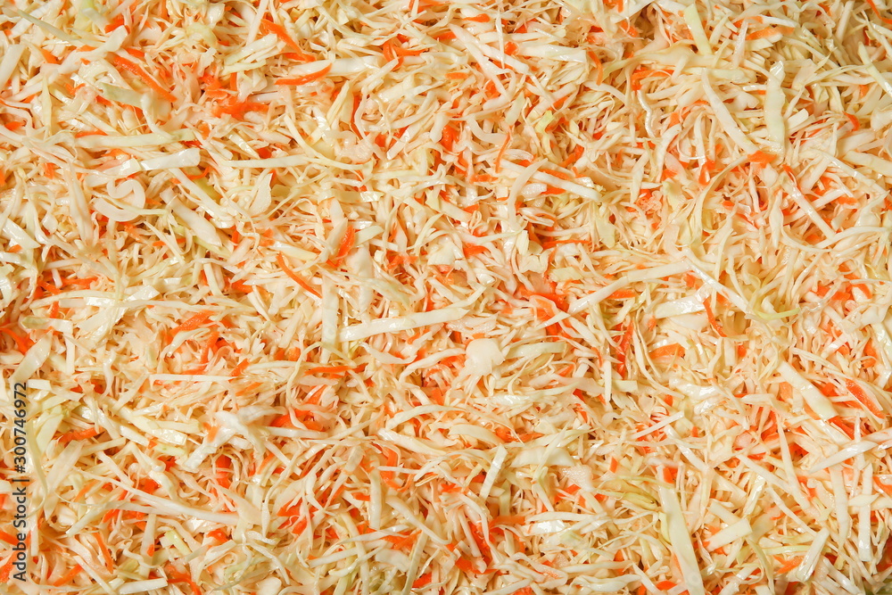 background of shredded cabbage and carrot. background of shredded cabbage and carrot.