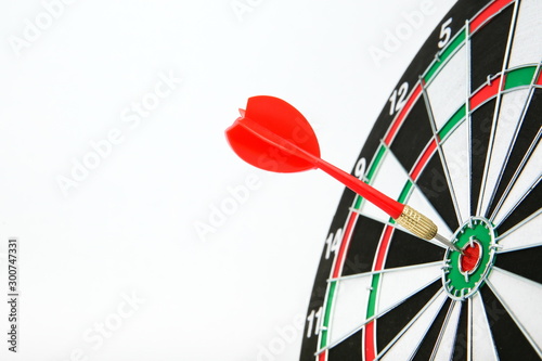 darts on white background with copy space photo