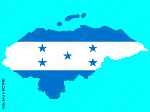 Honduras map flag Vector illustration eps 10