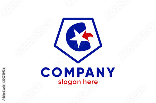 letter C with star and arrow concept for logo company ready to use Free Download letter C with star and arrow concept for logo company ready to use - GFXLoad
