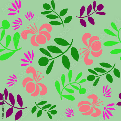 Fantastic flowers pattern for fabric and wallpaper.