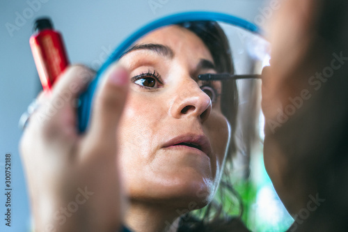 Young woman makeup. Face make-up