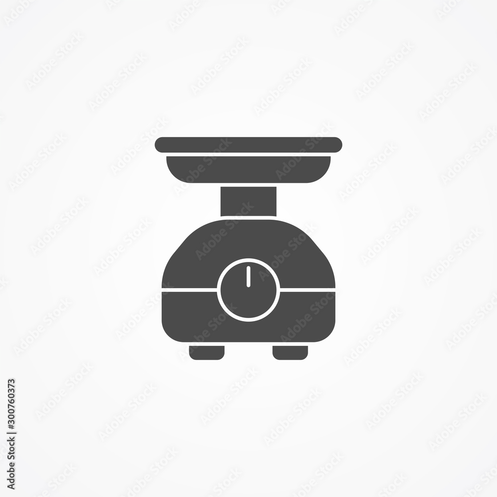Kitchen scale vector icon sign symbol Kitchen scale vector icon sign symbol