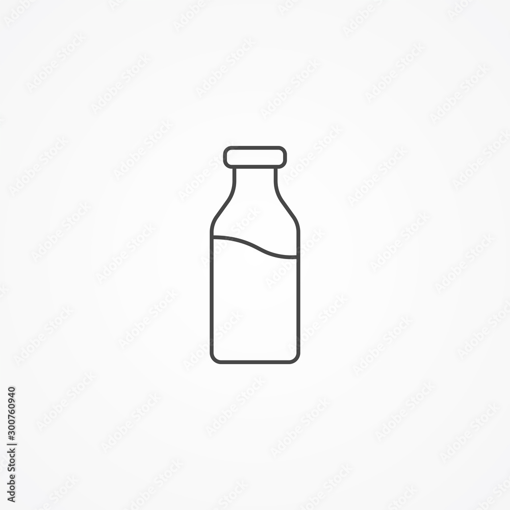 Milk vector icon sign symbol