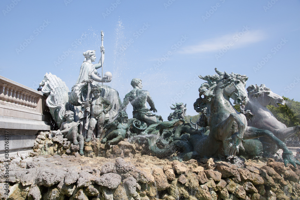 Bordeaux fountain of the Girondins monument bronze horses place des Quinconces gironde France