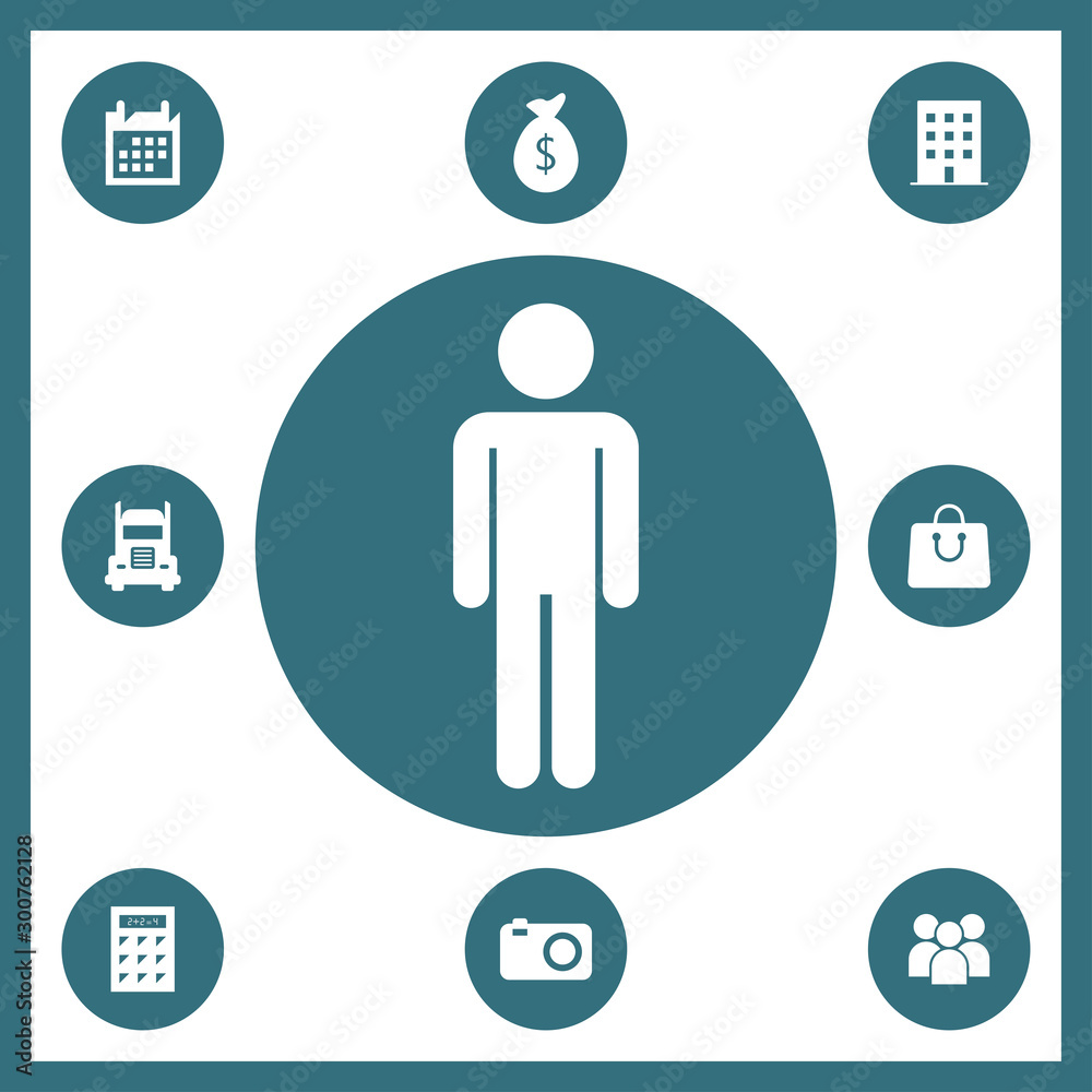 Fototapeta premium Man icon for web and mobile