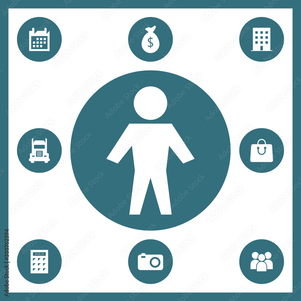 Fototapeta premium Man icon for web and mobile