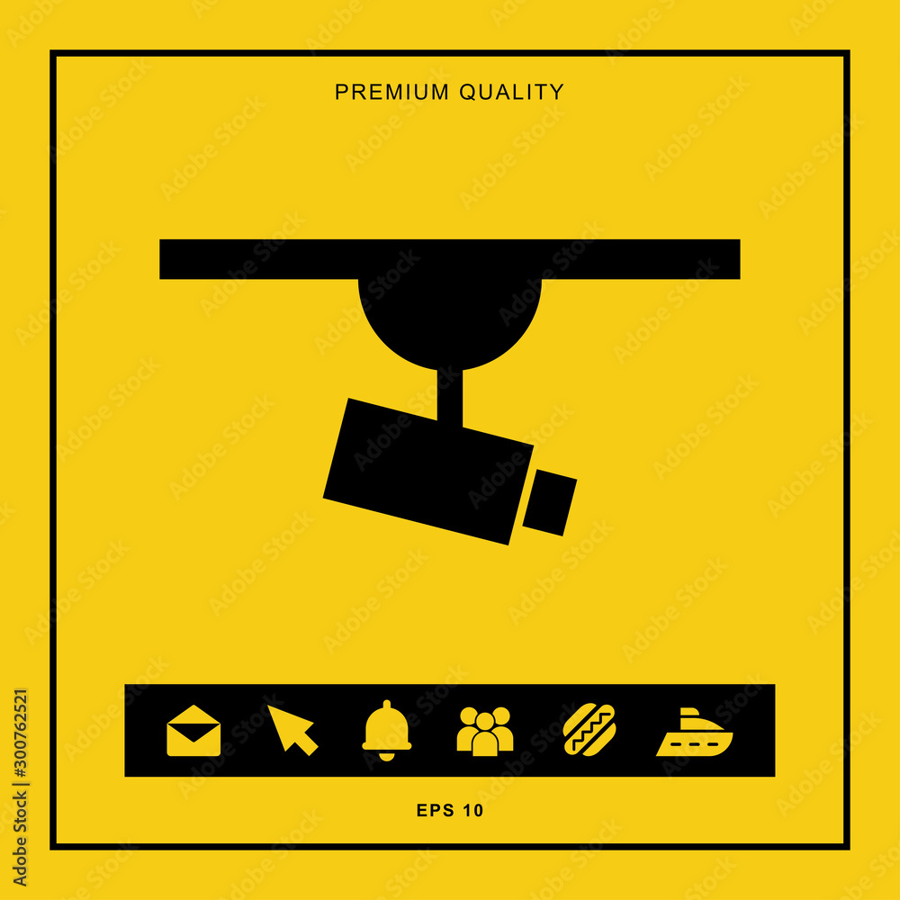 Security camera icon illustration isolated vector sign symbol