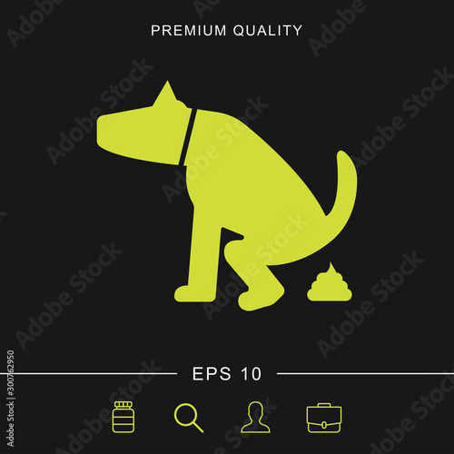 Dog Poop icon illustration isolated vector sign symbol