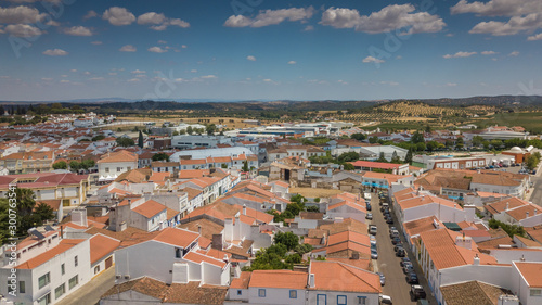 Aerial view of Redondo village, Evora, Alentejo, Portugal. Drone photo.