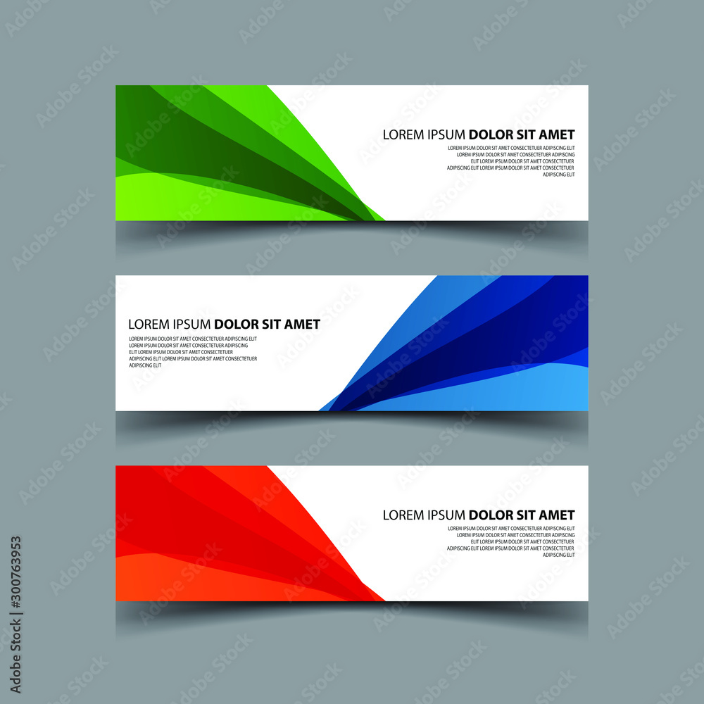 Naklejka premium Vector Abstract design banner web template