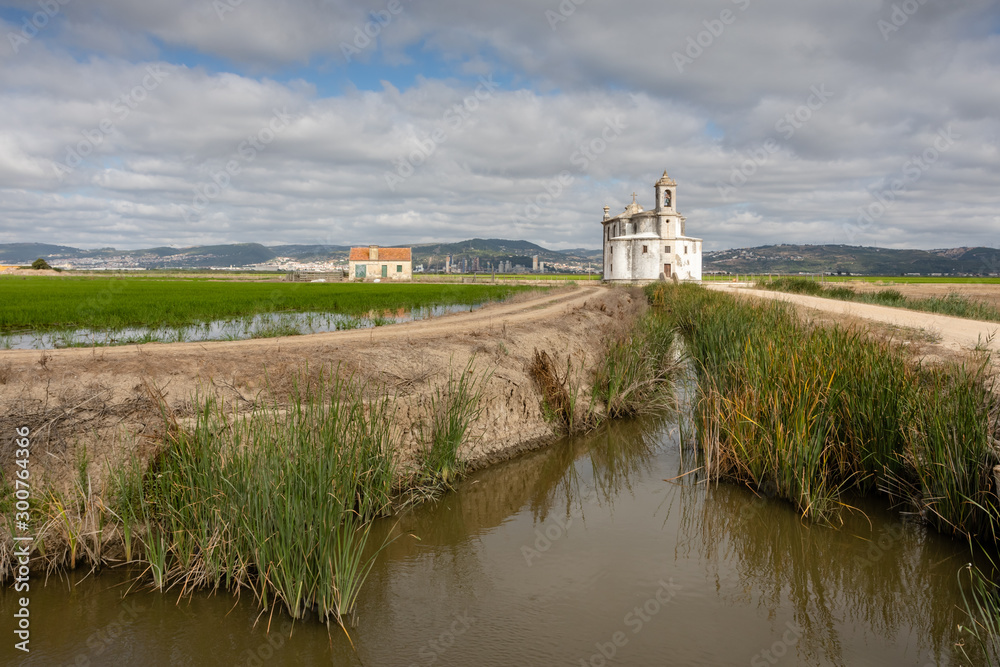 Church, Hermitage of Our Lady of Alcame. in Vila Franca Xira, Portugal.