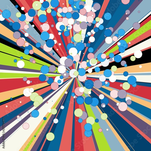 Colorful Lines Random Distribution Computational Generative Art background illustration