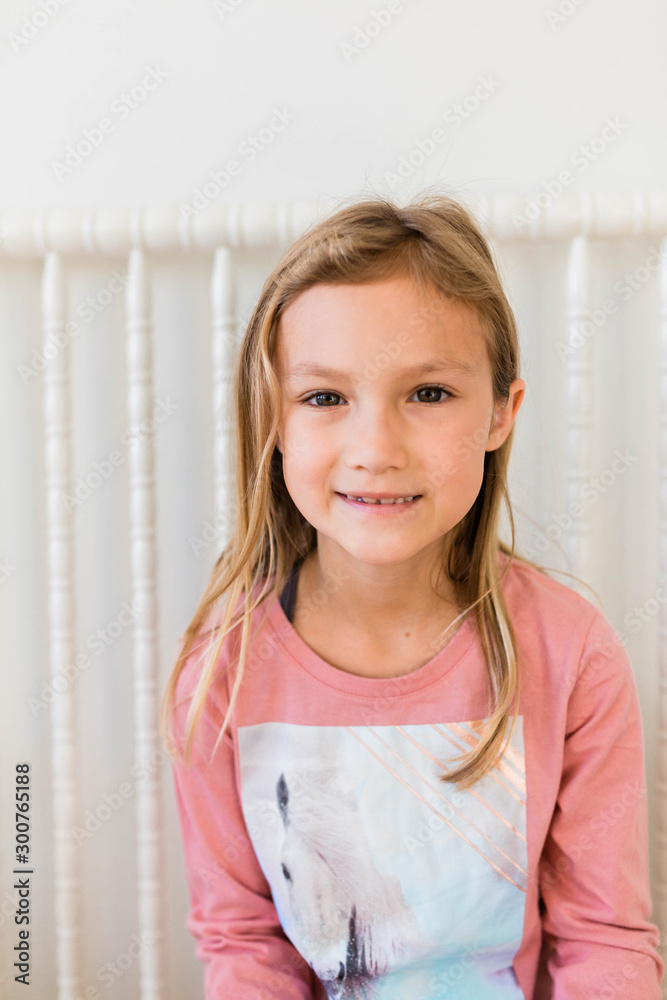 Autumn Portrait of Little Girl with Long Hair Autumn Portrait of Little Girl with Long Hair
