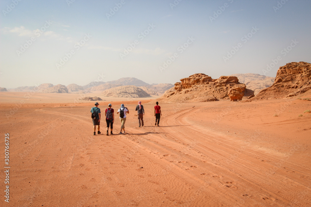 Walking and hiking tours in the Wadi Rum desert, Jordan Walking and hiking tours in the Wadi Rum desert, Jordan