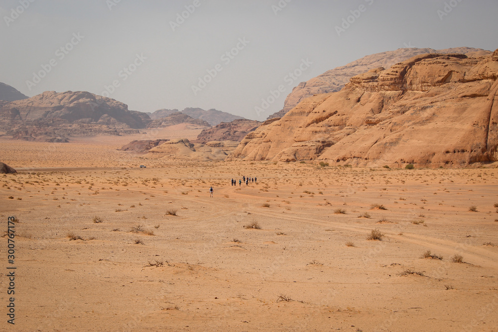 Walking and hiking tours in the Wadi Rum desert, Jordan Walking and hiking tours in the Wadi Rum desert, Jordan