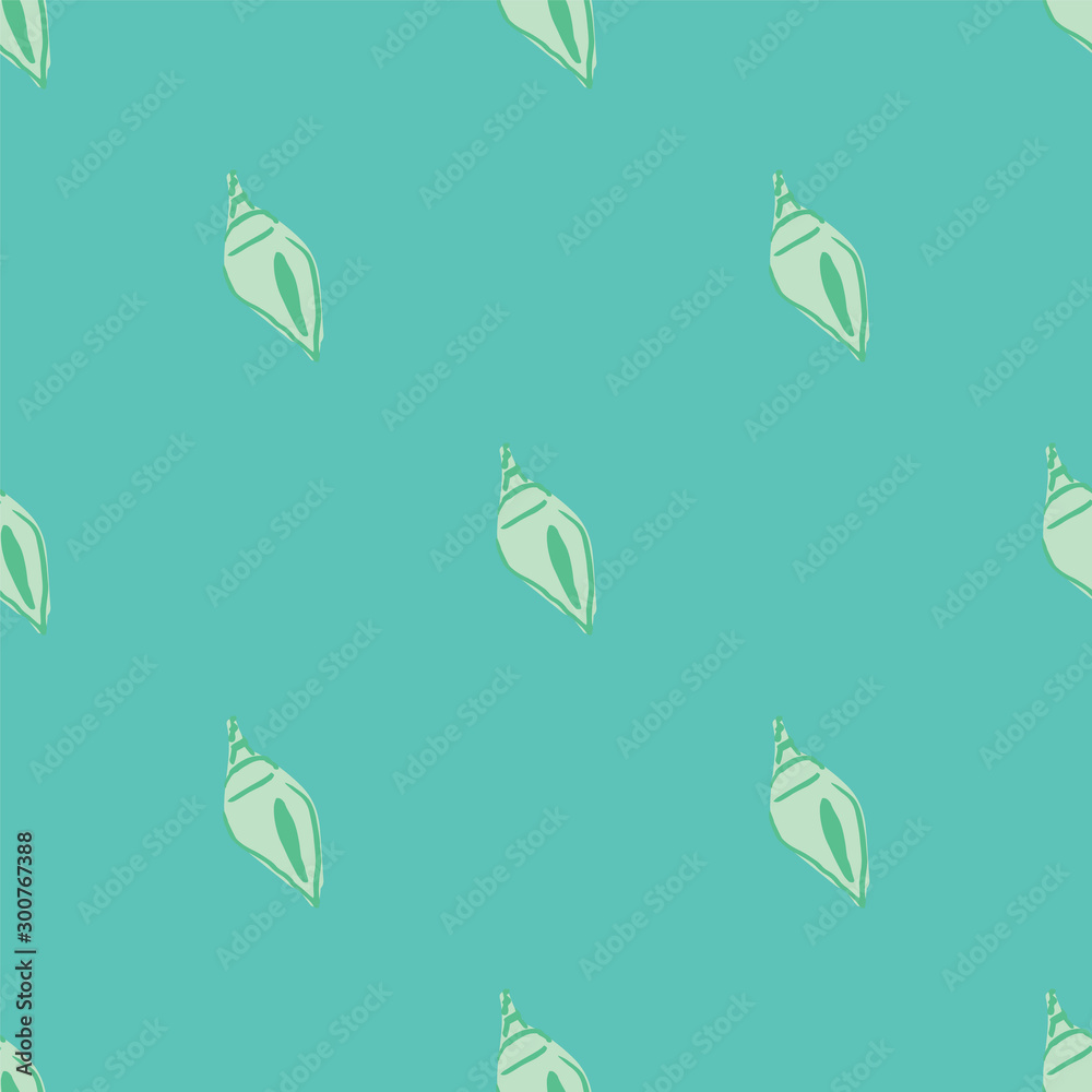 Fototapeta premium sea shells seamless pattern design