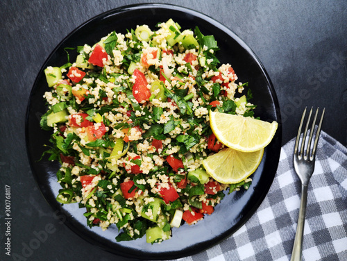 Tabouleh with bulgur and parsley