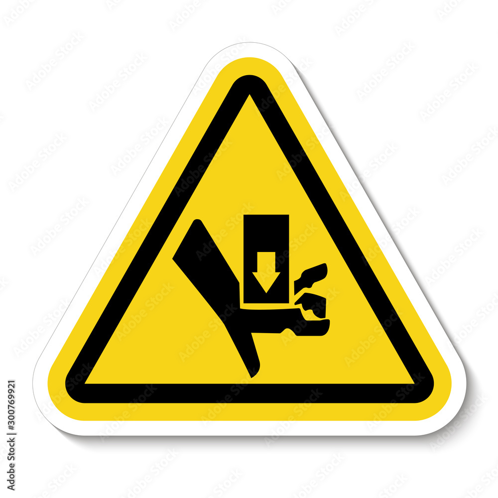 Warning Moving Part Crush and Cut Symbol Sign Isolate On White Background,Vector Illustration Warning Moving Part Crush and Cut Symbol Sign Isolate On White Background,Vector Illustration