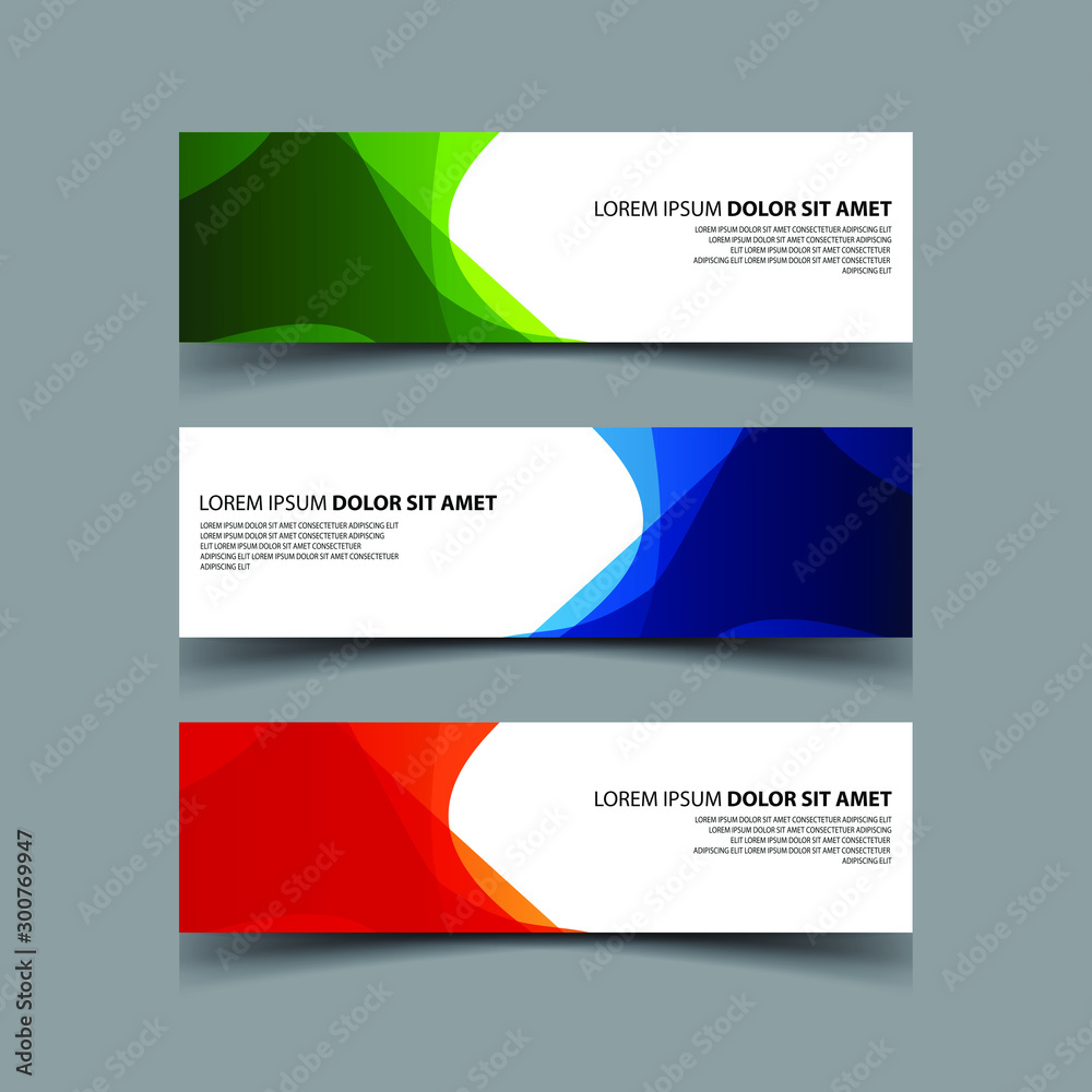 Naklejka premium Vector Abstract design banner web template