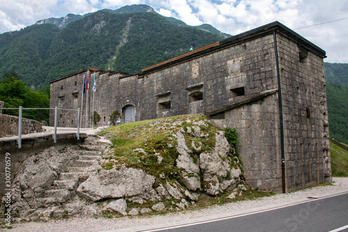 Exterior of Kluže Fortress in the Soca Valley, Slovenia photo