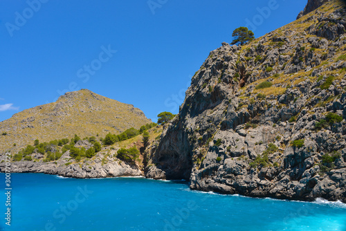 Landscape on the coast of Palma de Mallorca island in Spain