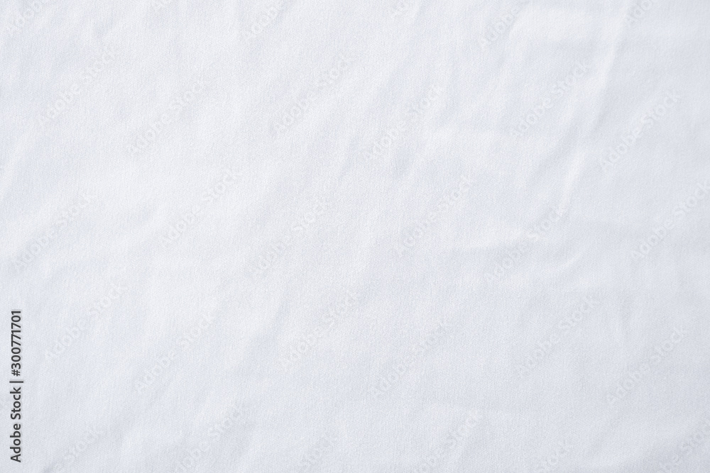 White crumpled cloth texture background. clean fabric texture background ,wavy fabric.