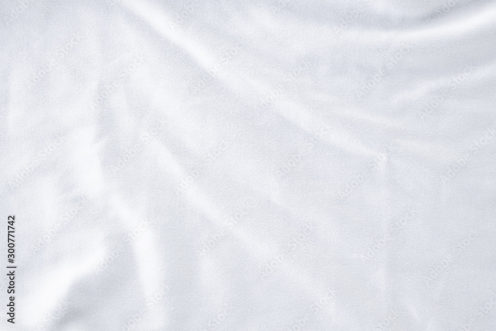 White crumpled cloth texture background. clean fabric texture background ,wavy fabric.