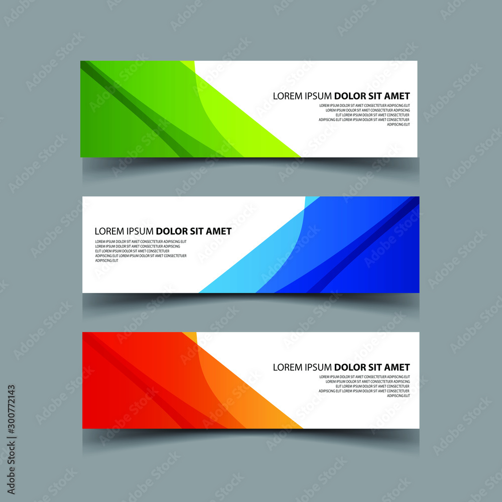 Naklejka premium Vector Abstract design banner web template
