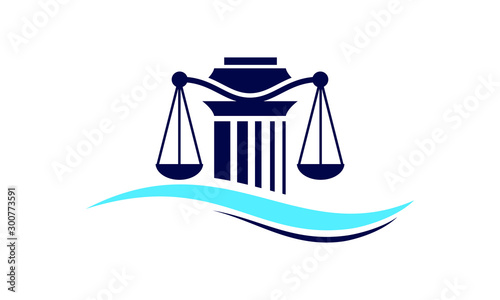 Pillar Logo Design for a law firm, justice law logo design template. Lawyer Attorney Legal Law firm Logo design vector template, Pillar Law Office Logo Template Illustration Design.