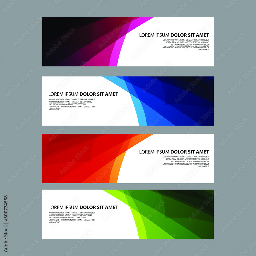 Naklejka premium Vector Abstract design banner web template