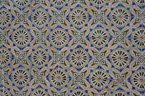 typical old tiles from Lisbon in Portugal