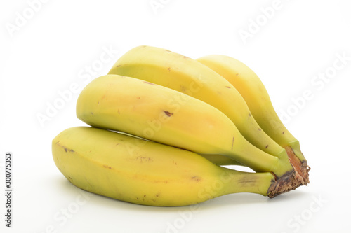 Plátanos sobre fondo blanco