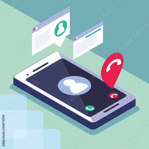 smartphone screen with mobile applications