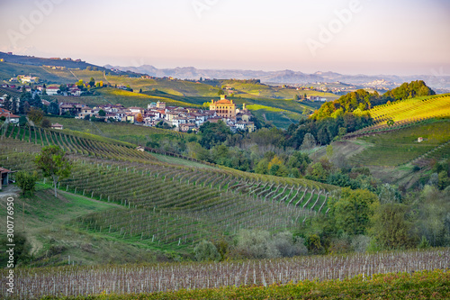 Barolo town in Langhe Monferrato, wine region area, Piemonte, Italy