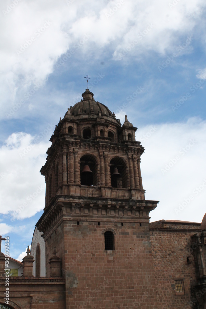 church tower in cusco peru