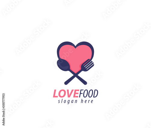 Love food design logo