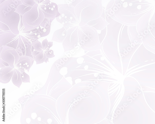 Background 美しく優しい花の背景イラスト グラデーションがロマンチック Stock Illustration Adobe Stock